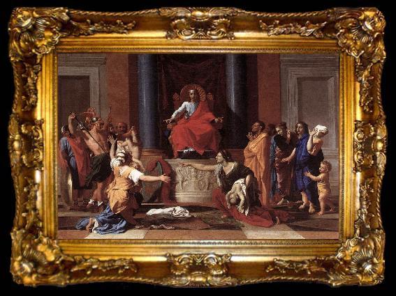 framed  Nicolas Poussin Judgment of Solomon, ta009-2